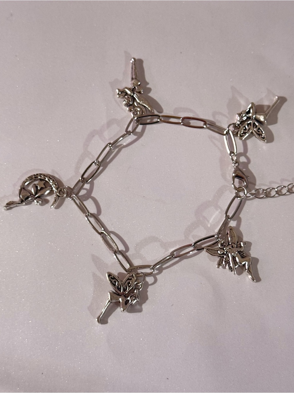NWT Handmade Silver-tone Fairy Charm Bracelet - Women Jewelry - Picture 4 of 5